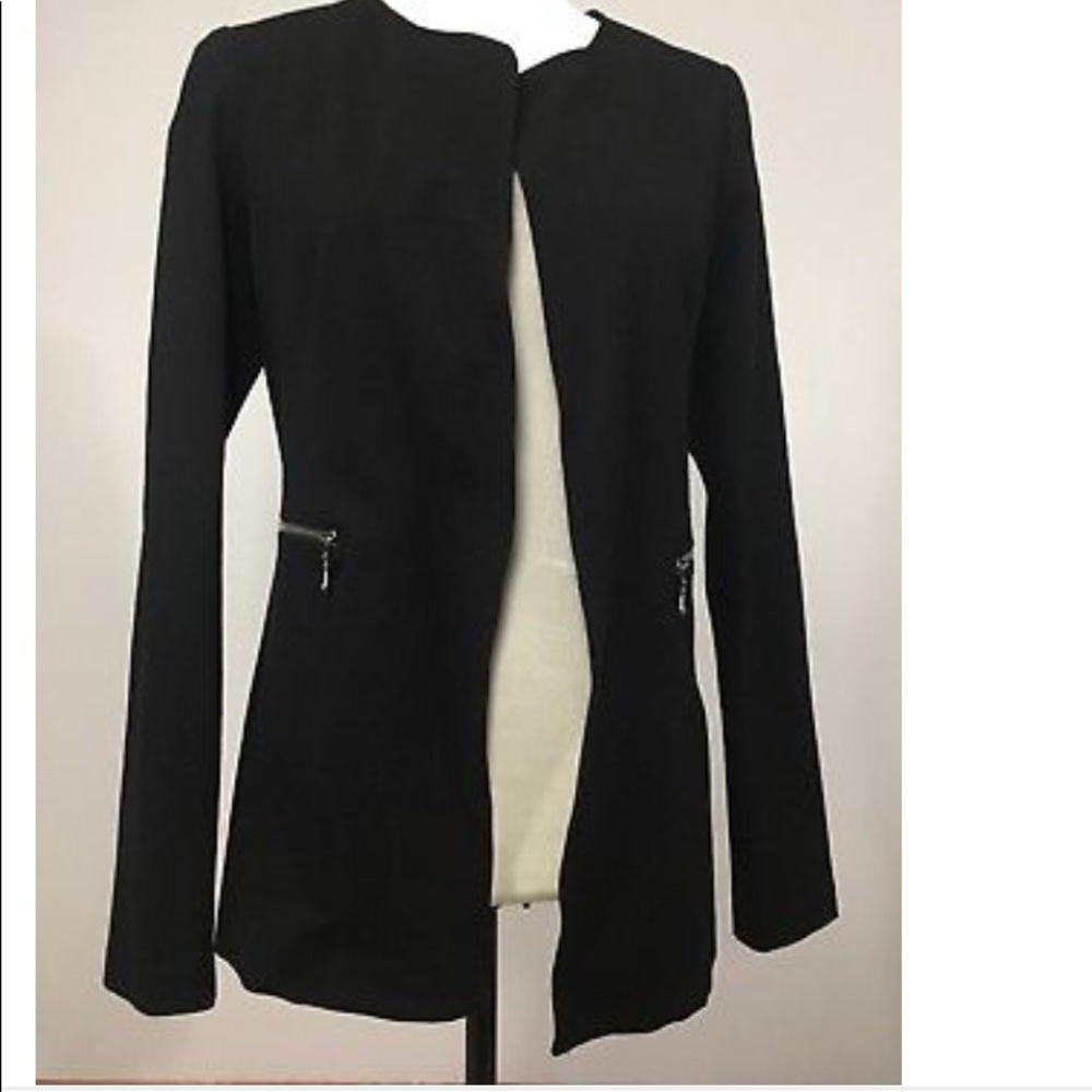 Cute open front blazer/cardigan zipper detailing